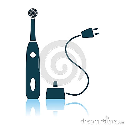 Electric Toothbrush Icon Vector Illustration