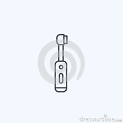 Electric toothbrush line icon. Dental automatic tooth brush Vector Illustration