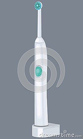 Electric toothbrush thee quater view Stock Photo