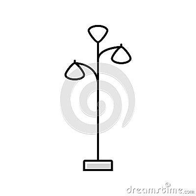 electric torchiere home accessory color icon vector illustration Cartoon Illustration