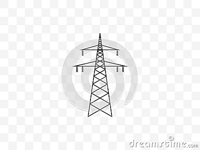 Electric tower, power icon. Vector illustration, flat design. Vector Illustration