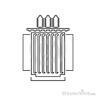 Electric transformer icon - vector illustration. Vector Illustration