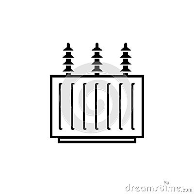 Electric transformer outline icon Vector Illustration