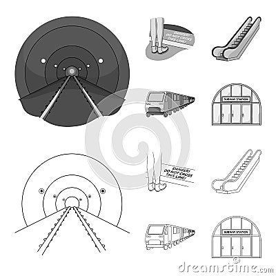 Electric, transport, equipment and other web icon in outline,monochrome style.Public, transportation,machineryicons in Vector Illustration