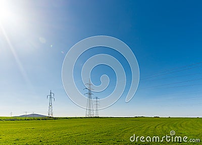 electric trellis in a country Stock Photo