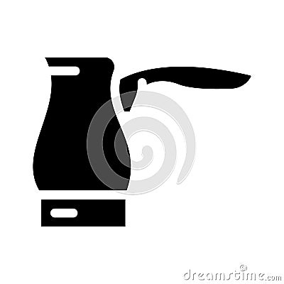 electric turk for brewing coffee glyph icon vector illustration Vector Illustration