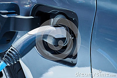 Electric vehicle charging station Stock Photo