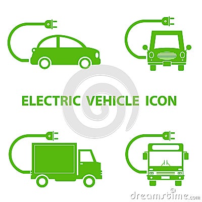 Electric vehicle icon Vector Illustration