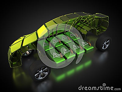 Electric vehicle with open carbody Stock Photo
