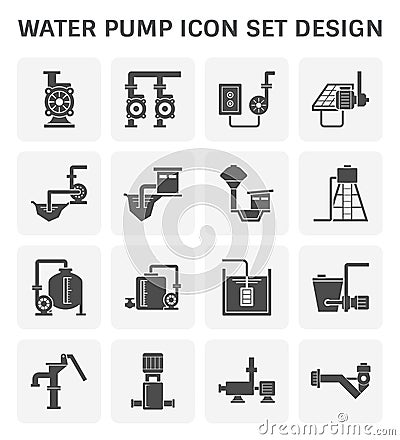 Water pump icon Vector Illustration