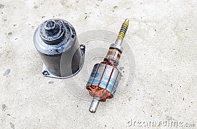 Electric wiper motor for car wipers Stock Photo