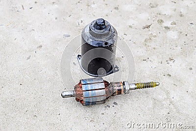 Electric wiper motor for car wipers Stock Photo