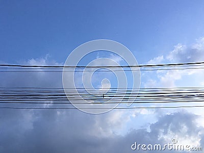 Electric wire Stock Photo