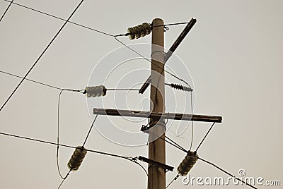 Electric wires Stock Photo