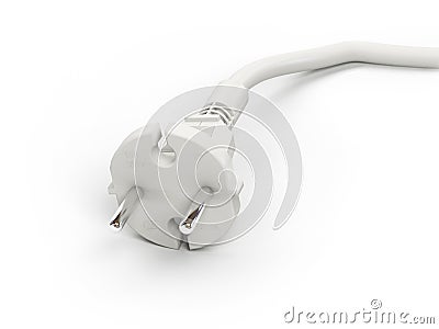 Electrical adapter white Stock Photo