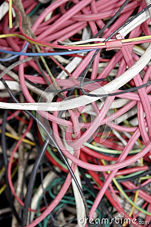 Electrical cable background Stock Photo