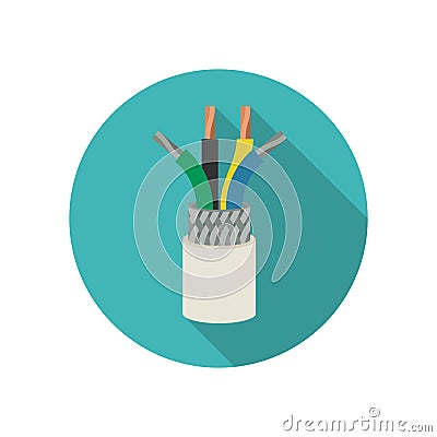 Electrical cable icon. Vector Illustration