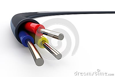 Electrical cable wires Stock Photo