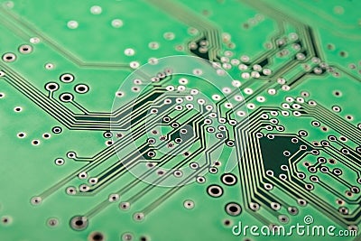 Electrical circuit board green, background Stock Photo