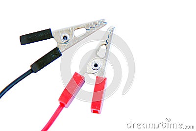 Electrical connectors crocodile Stock Photo