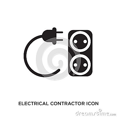 electrical contractor icon Vector Illustration