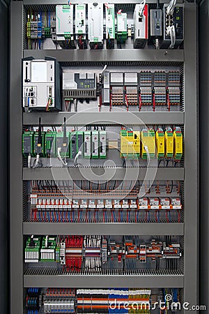 Electrical distribution board Stock Photo