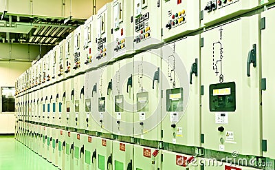 Electrical energy substation Stock Photo