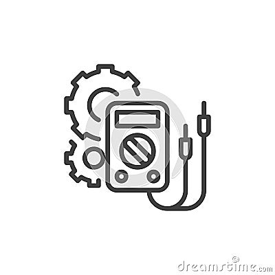 Electrical engineering line icon Vector Illustration