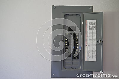 Electrical Fuse Box Stock Photo