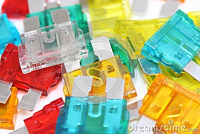 Electrical Fuse or Fuses Stock Photo