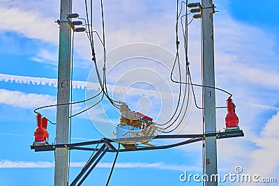 Electrical high voltage fuses Stock Photo