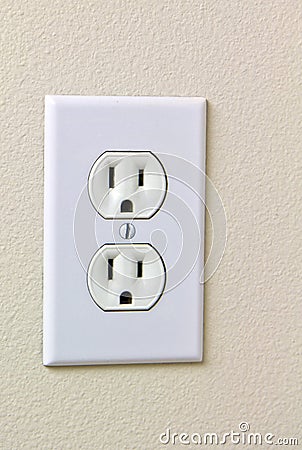 Electrical House Outlet 110 Stock Photo