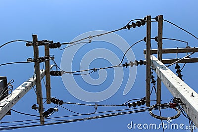 Industrial electrical background Stock Photo