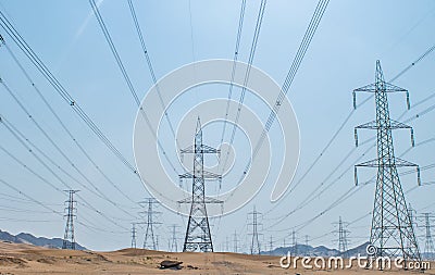 Electrical lines Stock Photo