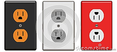 Electrical outlets Stock Photo