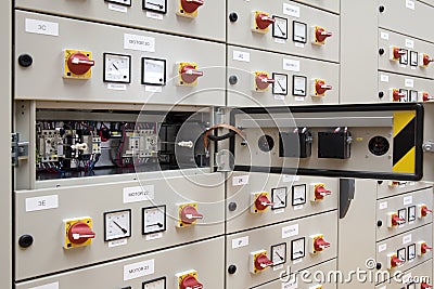 Electrical panel board Stock Photo