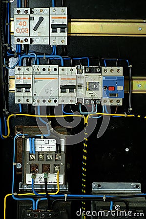 Electrical Panelboard Stock Photo