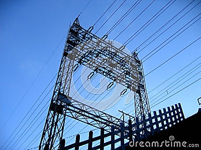 Electrical pillar Stock Photo