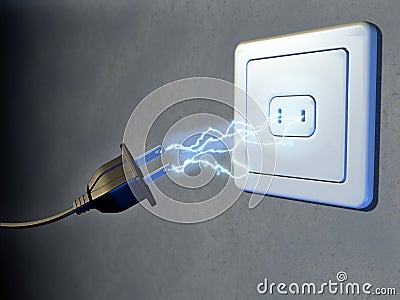 Electrical plug Cartoon Illustration