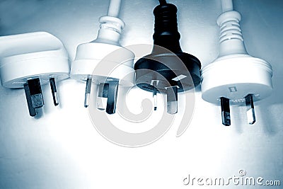 Electrical plugs Stock Photo