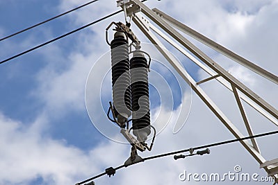 Electrical power lines Stock Photo