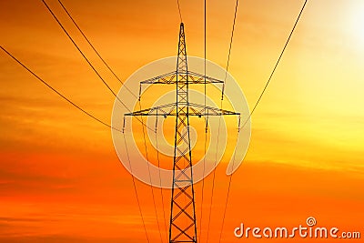 Electrical power transmission Stock Photo