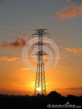 Electrical Pylon Stock Photo