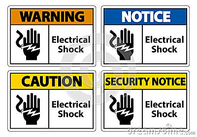 Electrical Shock Electrocution Symbol Sign, Vector Illustration, Isolate On White Background Label .EPS10 Vector Illustration