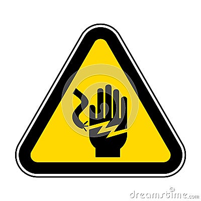 Electrical Shock Electrocution Symbol Sign, Vector Illustration, Isolate On White Background Label .EPS10 Vector Illustration