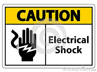 Electrical Shock Electrocution Symbol Sign, Vector Illustration, Isolate On White Background Label .EPS10 Vector Illustration