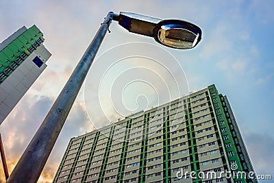 Electrical streetlamp Stock Photo