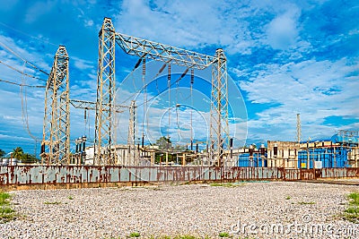 Electrical Substation Stock Photo