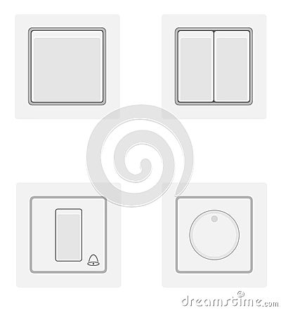 electrical switch for indoor electricity wiring stock vector illustration Vector Illustration