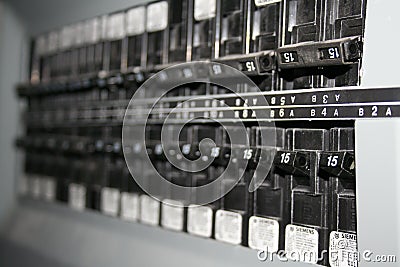 Electrical Switches. Stock Photo